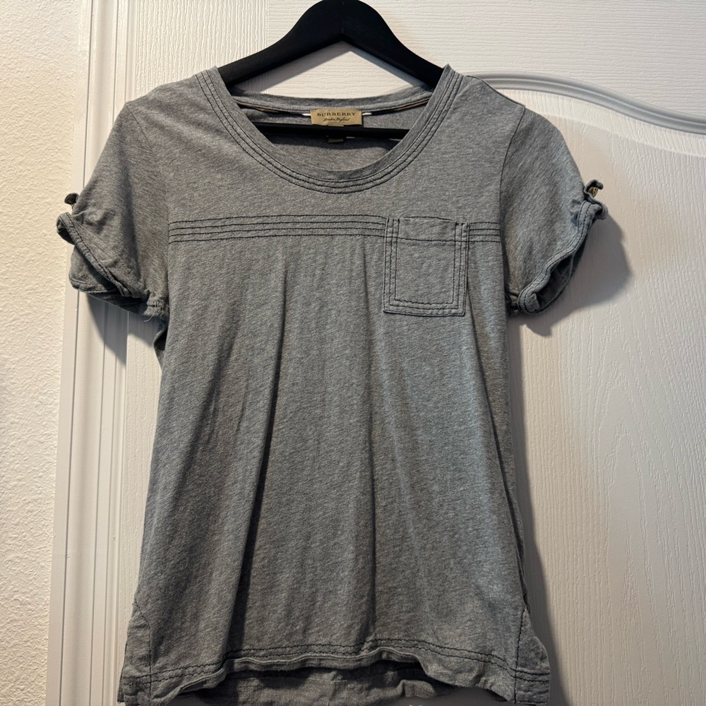 Burberry Gray Short Sleeve Tee